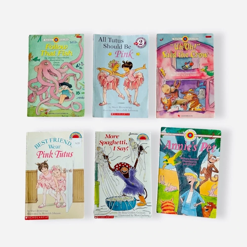 Lot of 6 Kids Beginner Reader Books Scholastic Step Into Reading Level 2